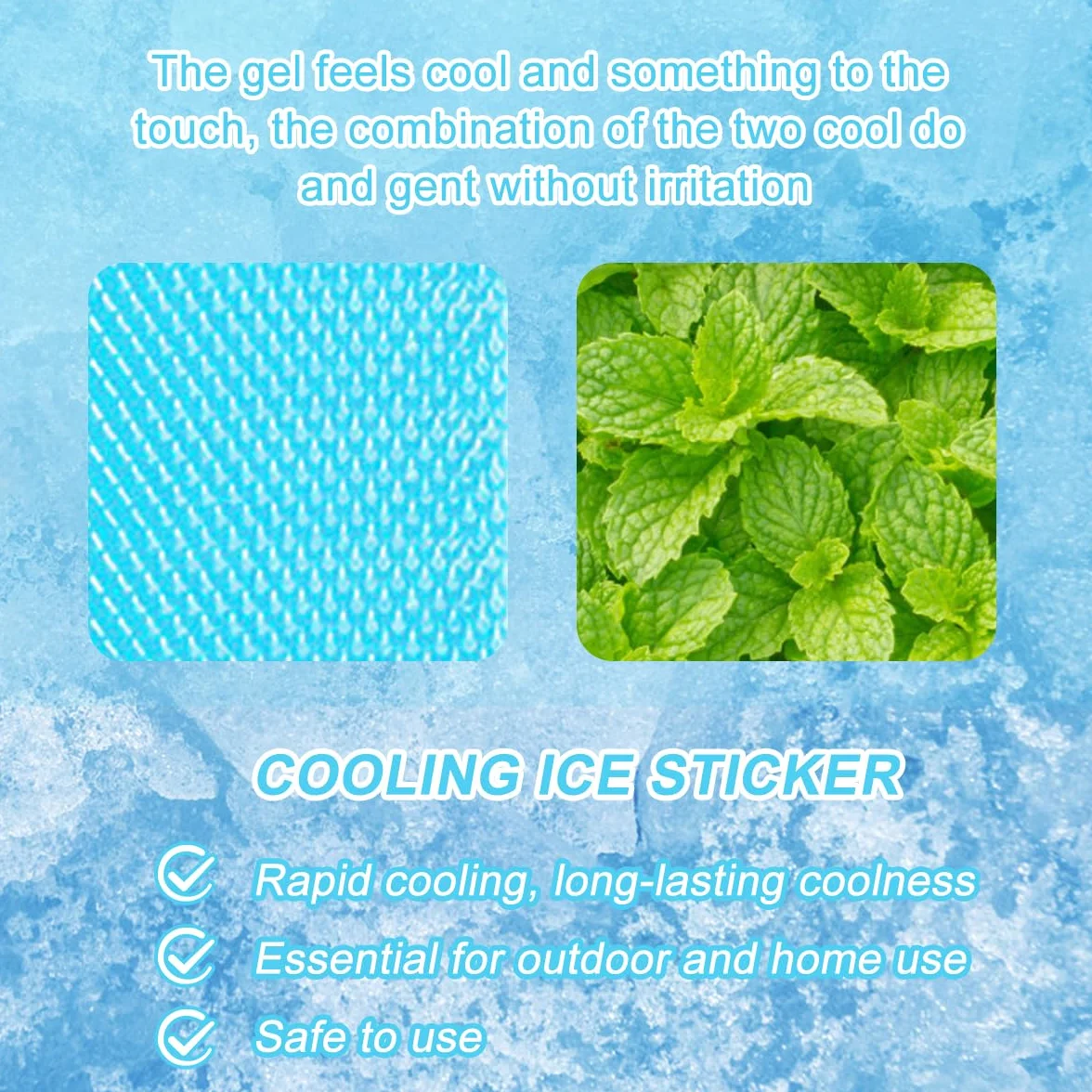 50 Pezzi Raffreddamento Gel Patch, Patch Fronte Di Raffreddamento, Alleviare la Stanchezza, Sollievo Dalla Febbre, Rinfrescare il Caldo Estivo