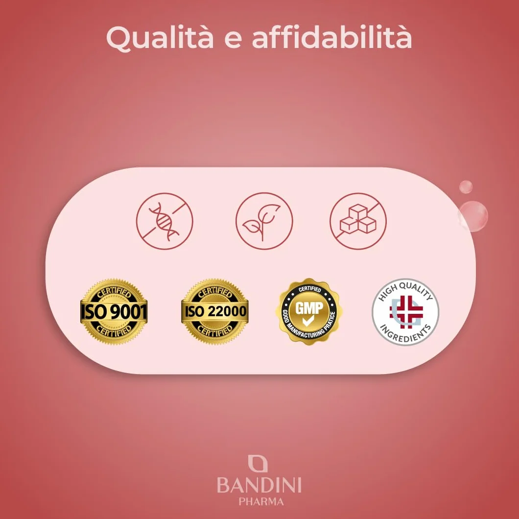 Bandini® Ferro Bisglicinato 80mg + Vitamina C 180 Capsule Vegan (Scorta di oltre 6 Mesi) - Contribuisce al Normale Metabolismo Energetico - Altamente Assimilabile e Biodisponibile - Iron + Vit C 160mg
