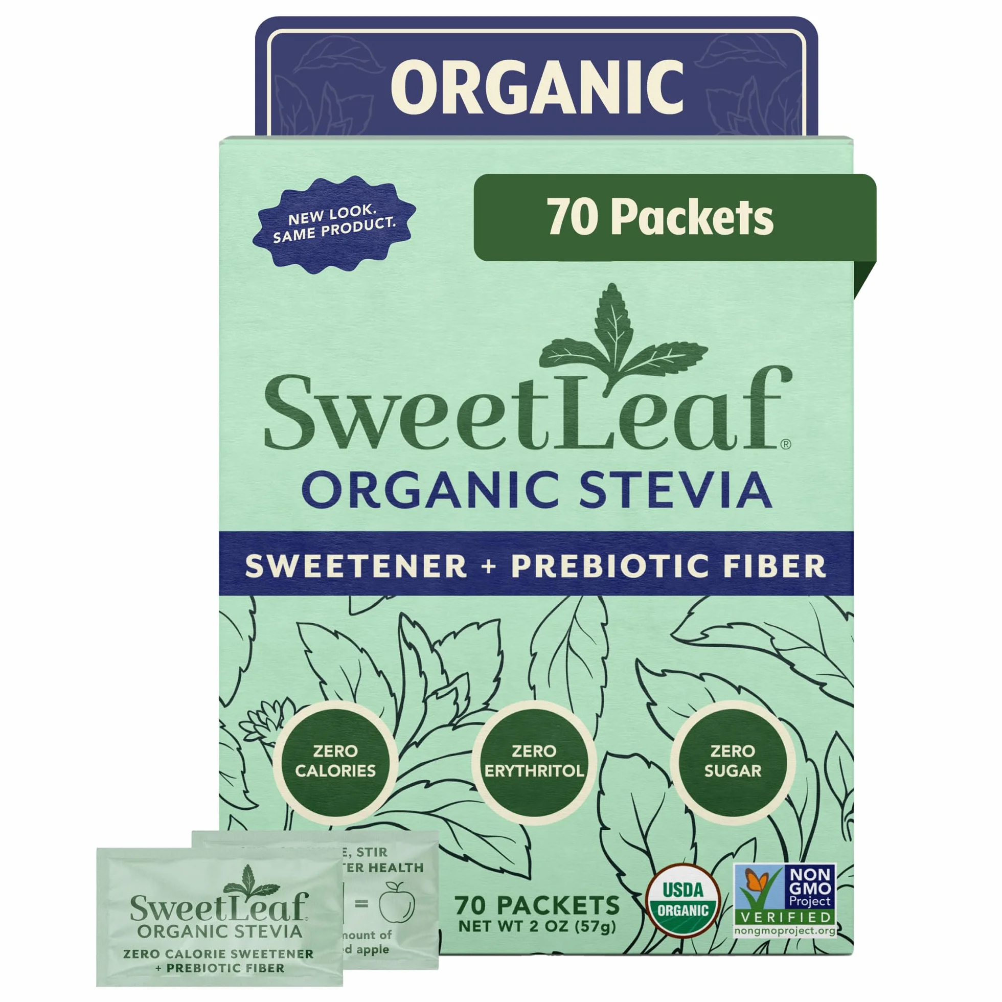 Sweet Leaf Stevia Organic Packets 70 ct