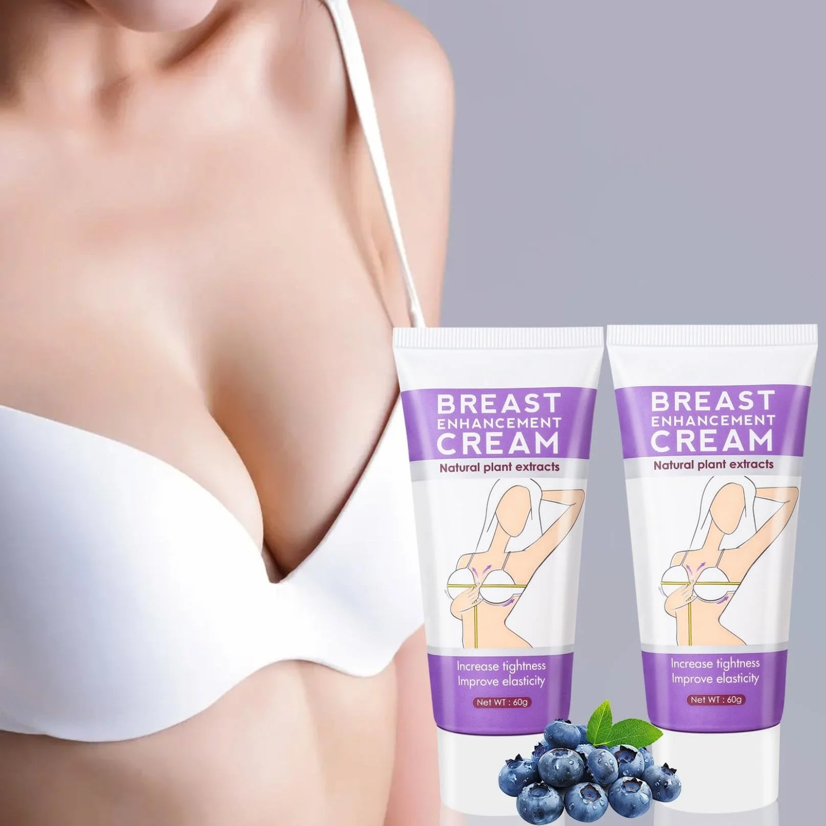 Crema tonificante per aumentare il seno 60 g 2 pezzi