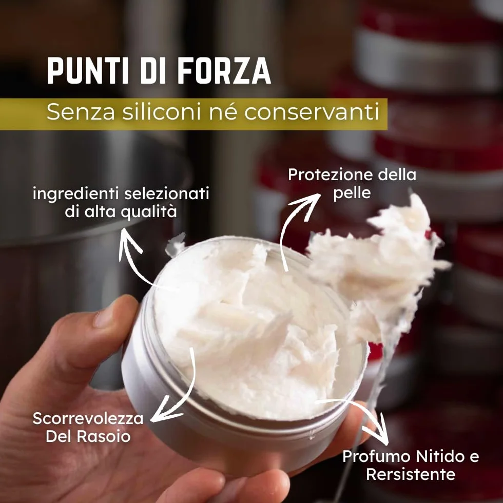 Bignoli Sapone da Barba Artigianale – Sapone da Barba con Schiuma Ricca per Rasatura Tradizionale (175 gr, Agrumi)