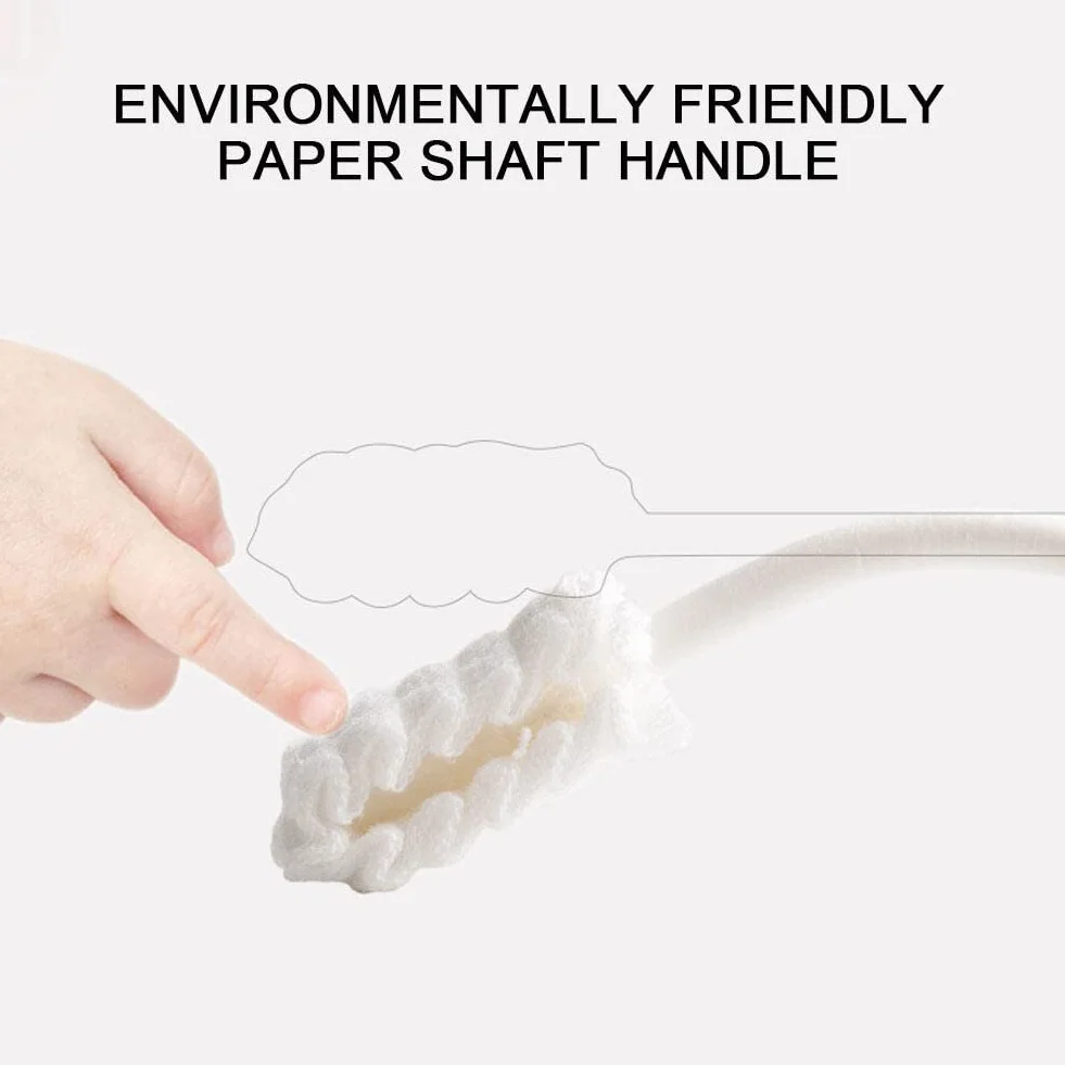 Yolispa Pulitore per Lingua Neonato, 30 Pezzi pulitore Orale per Neonati spazzolino da Denti per la Pulizia della Bocca del Neonato Stick per la Cura Dentale per Bambini da 0 a 36 Mesi