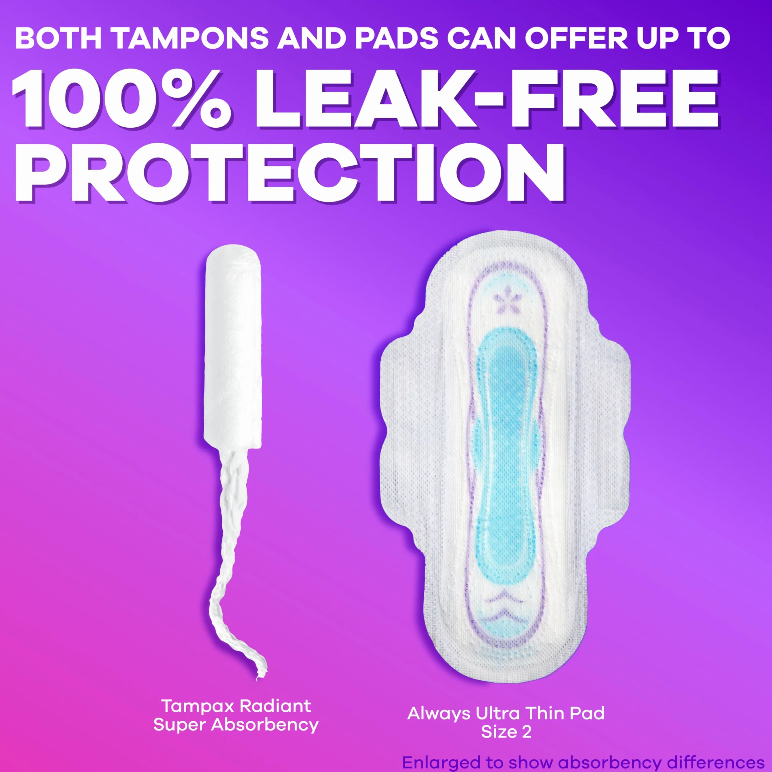 Tampax Radiant Tampons Multi Pack LeakGuard, assorbenza leggera/regolare, 78 pezzi