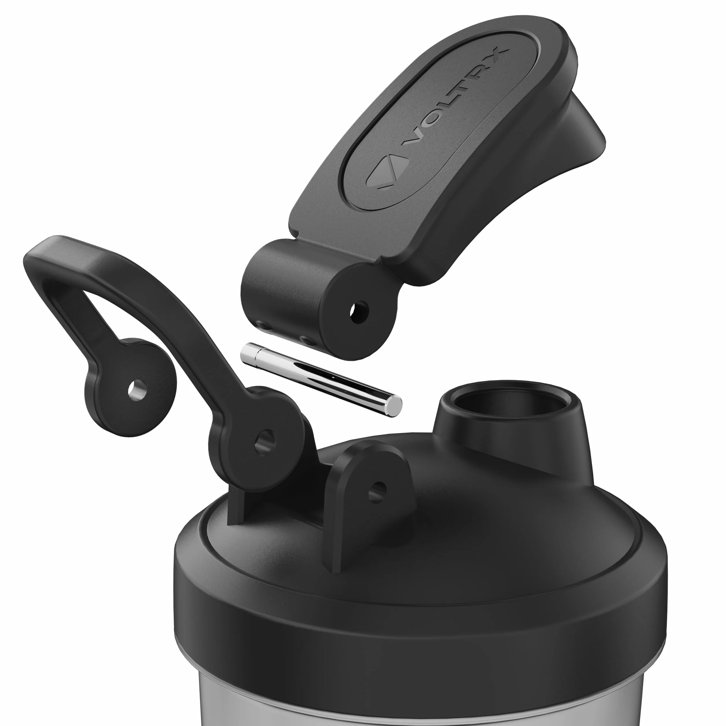 VOLTRX Titanus - Bottiglia per shaker per proteine, ricaricabile tramite USB C, elettrico, per frullati proteici e frullati sostitutivi dei pasti, senza BPA,700ml
