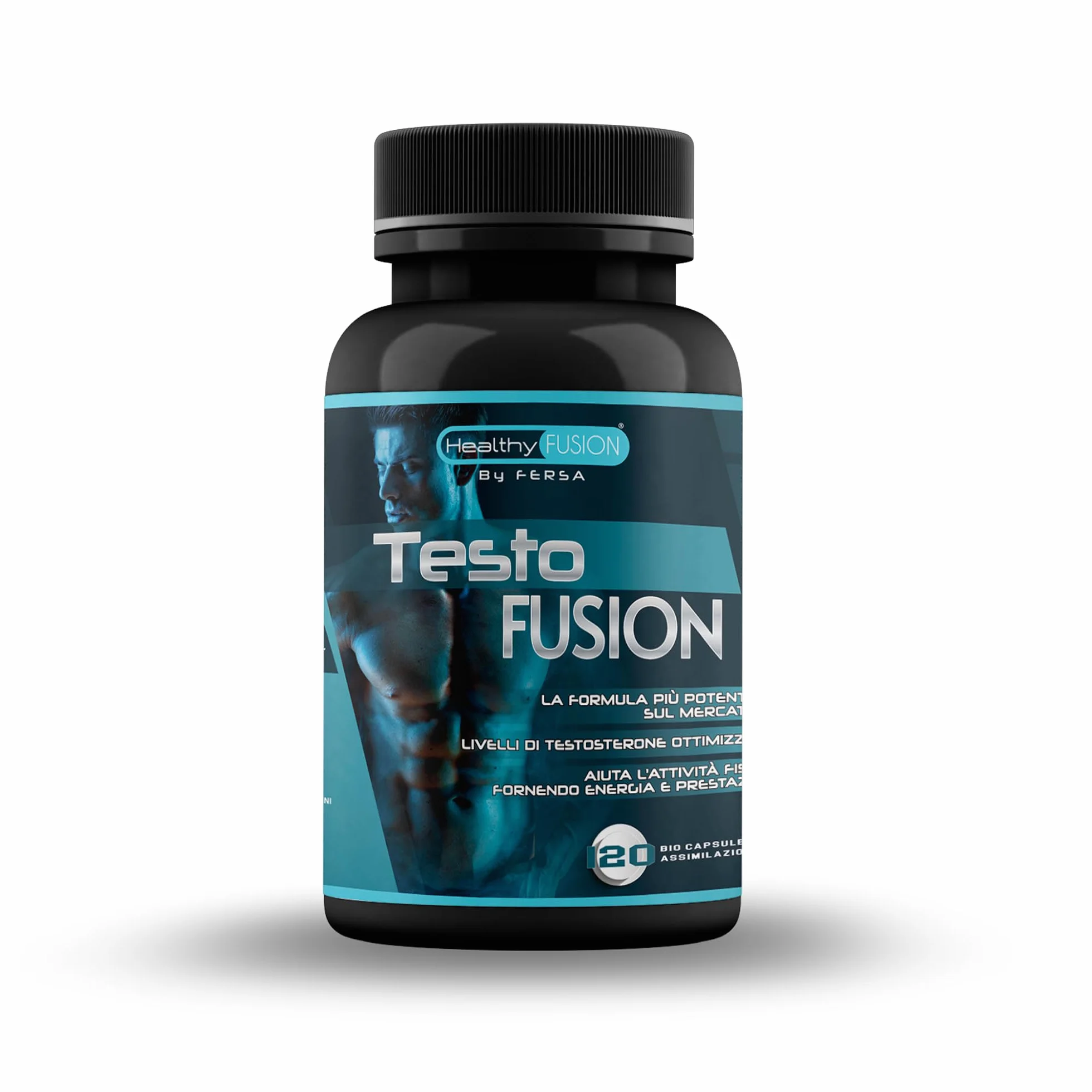 Healthy Fusion Booster Testosterone | Potenziante naturale del testosterone | Taurina + Maca andina, Ginseng | Energizzante 120 capsule