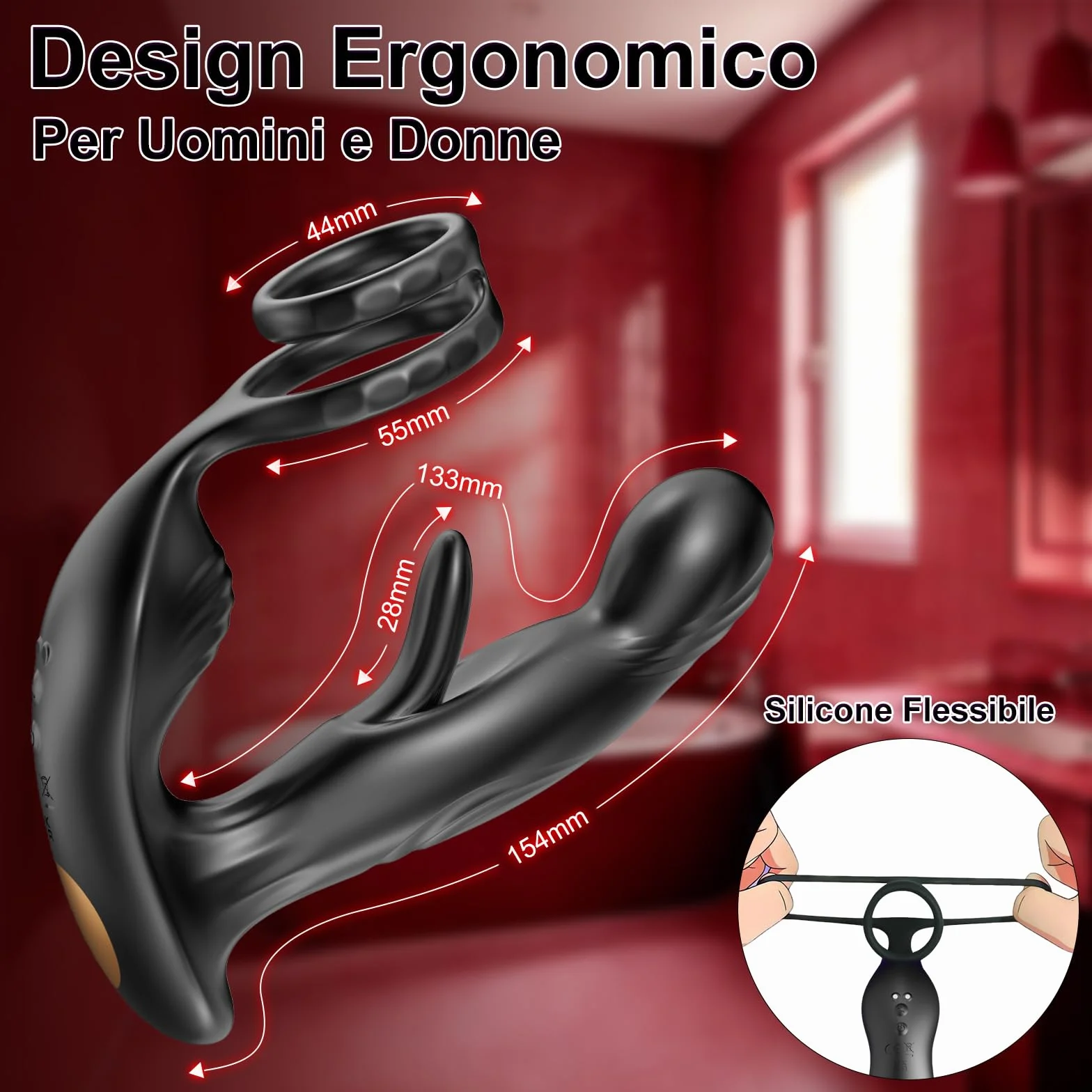 Vibratore Anale Sex Toy Uomo - Vibratore con APP Telecomando, Massaggiatore Prostatico Vibratore per Uomo con 10 Modalità di Vibrazione e 10 Modalità di Oscillazione, Toys Sessuali per Uomini