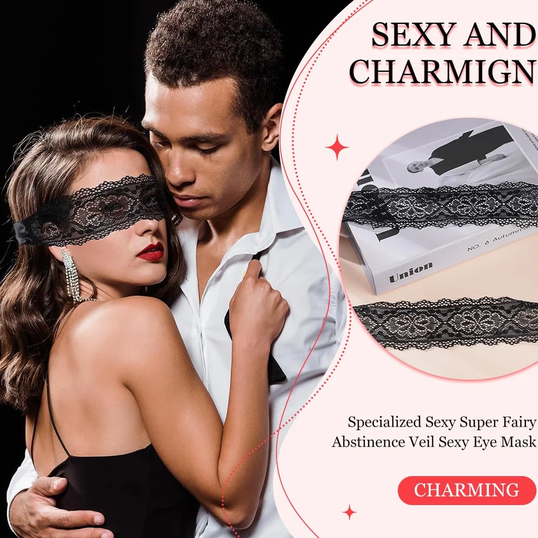 Mascherine per Occhi 4 Pezzi Maschera Dormire Morbide Pizzo Coppie