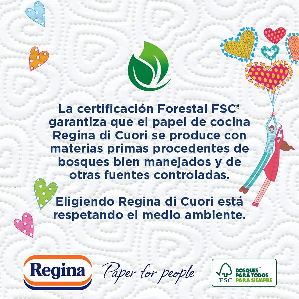 Regina Di Cuori Carta Cucina 24 Rotoli 85 Fogli 3 Strati Massima Assorbenza 65 g
