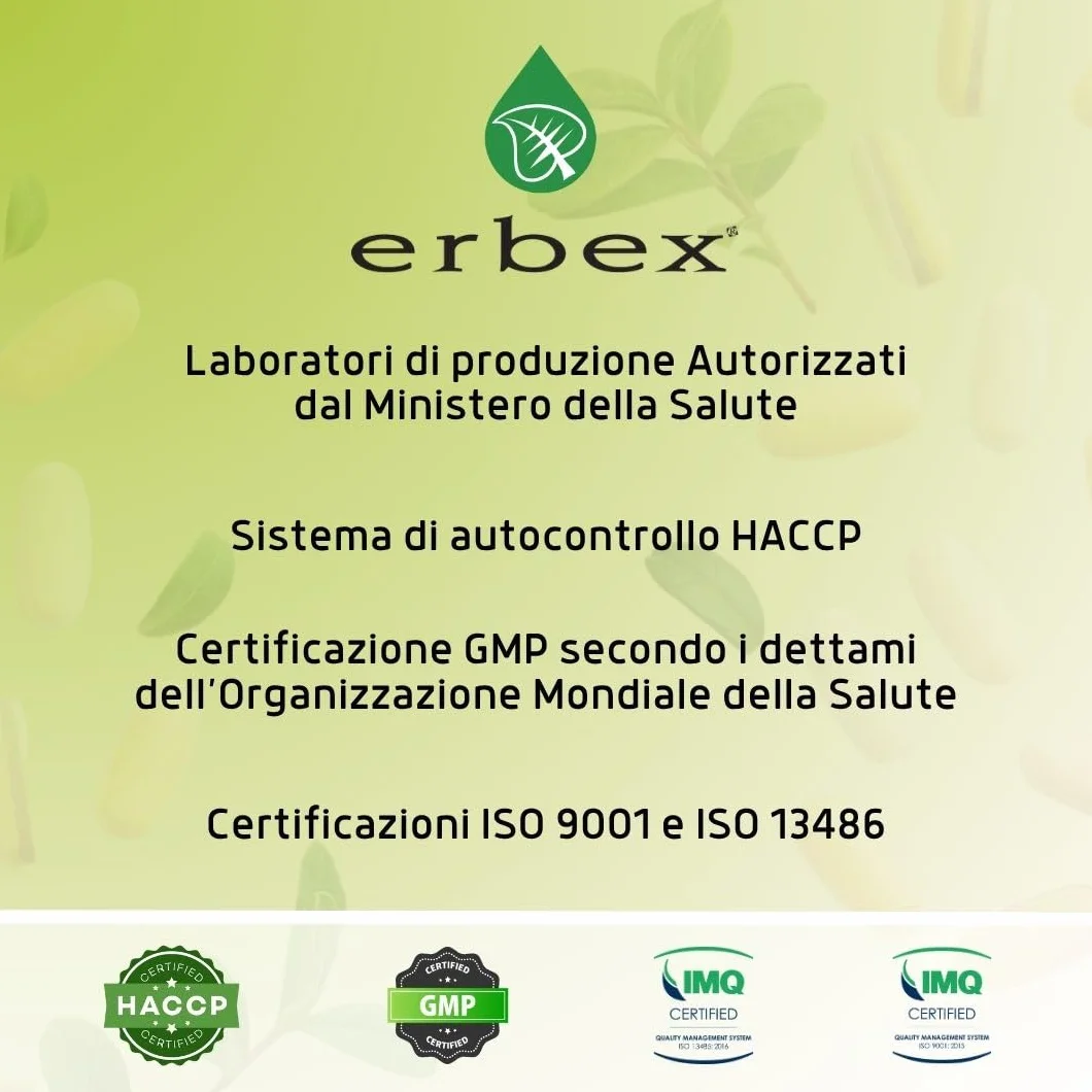ERBEX Tribulus Terrestris 100% Naturale 360mg Saponine Steroidee Vigore Fisico Vitalità Uomini