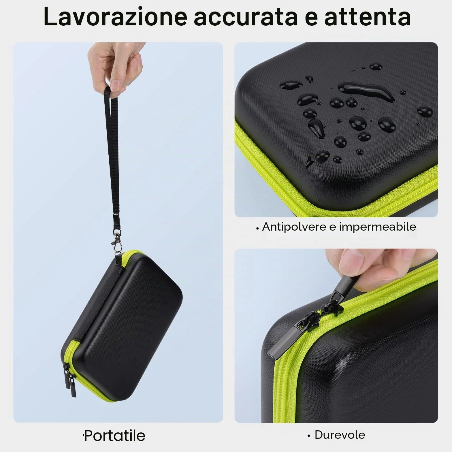 Yinke - Custodia per Philliips O Blade QP2530/30, QP2630/30, QP2520/30, QP2520/65 rasoio elettrico con spugna, custodia rigida da viaggio, colore: Verde One PC