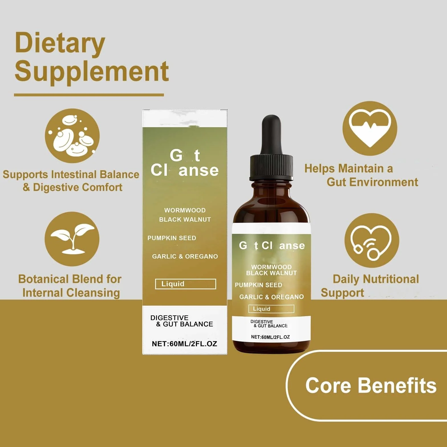 Olio di semi di zucca di origano e noce nera 60 ml Supporti immunitari digestivi