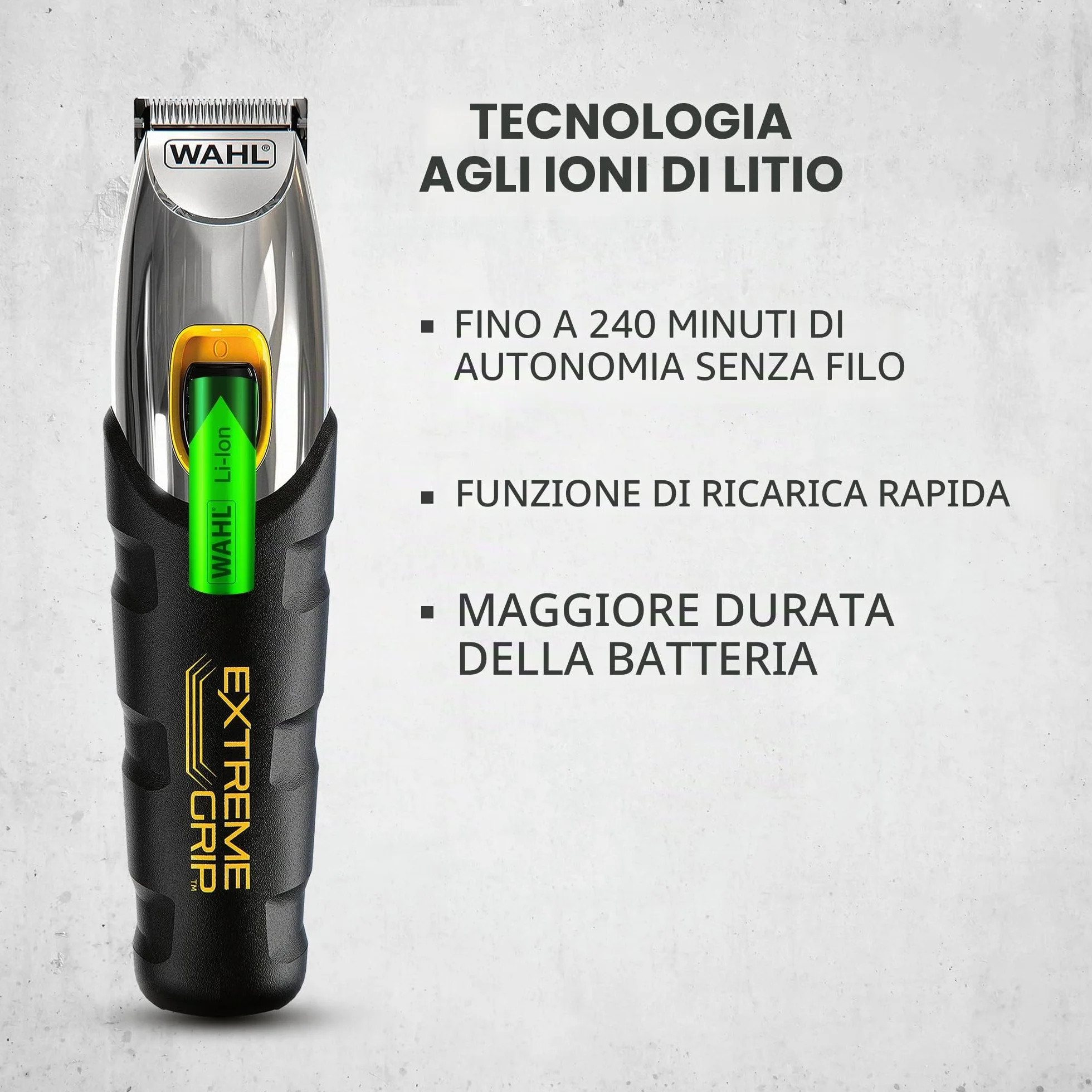 WAHL Regolabarba Extreme Grip 240 V Nero Arancione