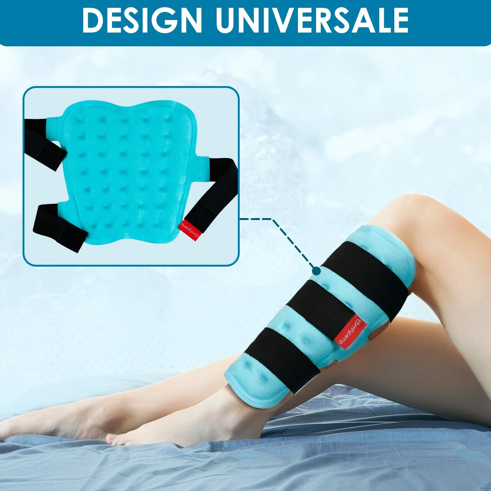Comfytemp Impacchi di Ghiaccio Riutilizzabili 30x30cm per Dolori, Gonfiori e Tendiniti