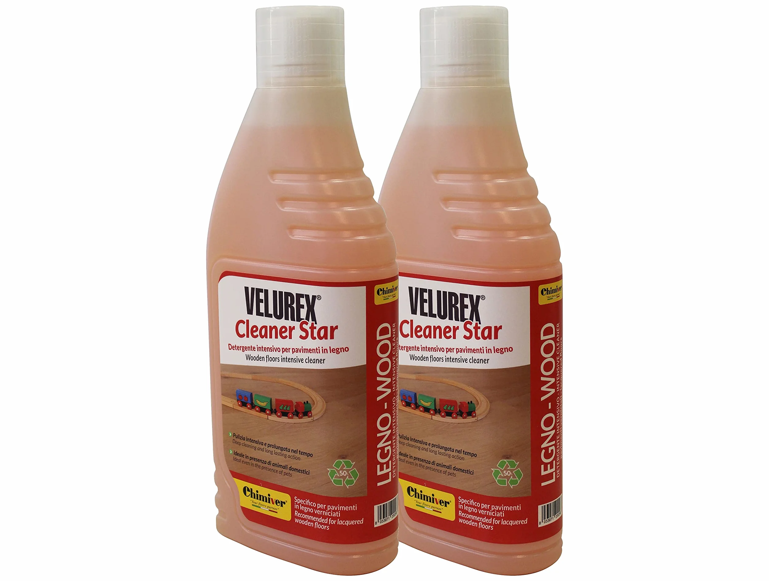 Chimiver Velurex Cleaner Star Kit Detergente Multiuso Parquet Verniciato 2 Pezzi 2x1L