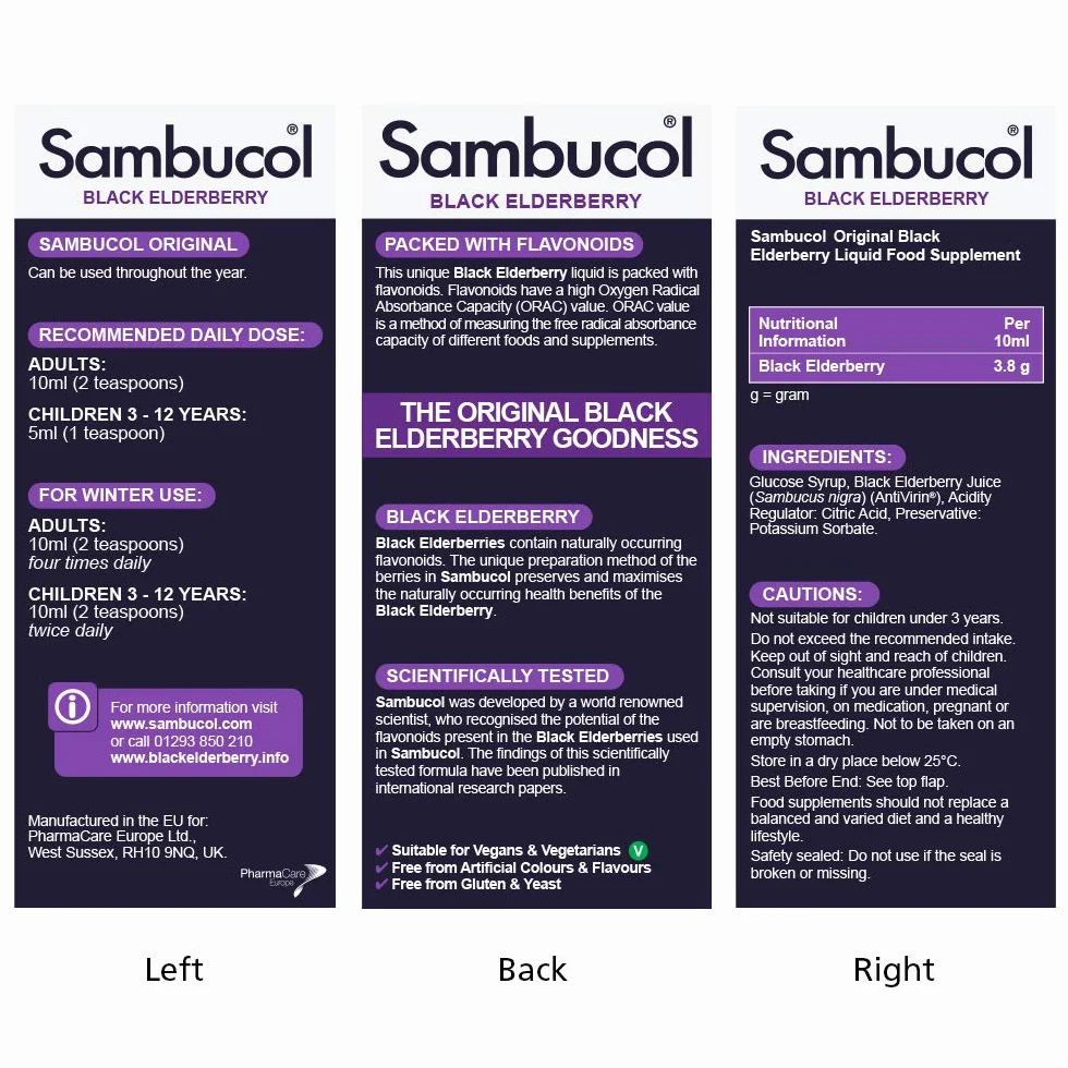 Sambucol Black Elderberry Original Liquid, 1 kg