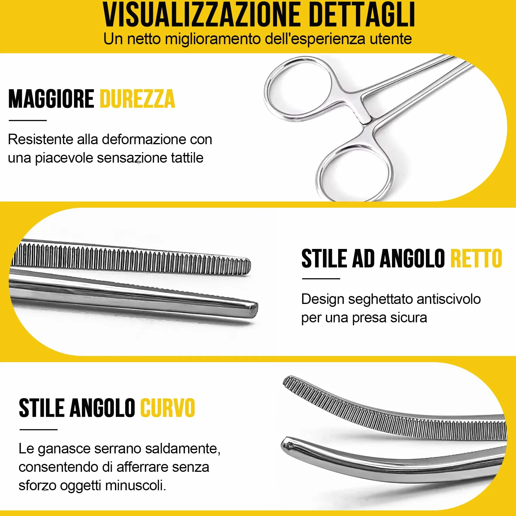 2 Pezzi Pinze Emostatiche in Acciaio Inox, Pinza Curva e Diritta 12,5cm, Morsetti di Precisione per Pulizia Orecchie Animali Domestici, Grooming Cani e Gatti, Pesca e Hobby