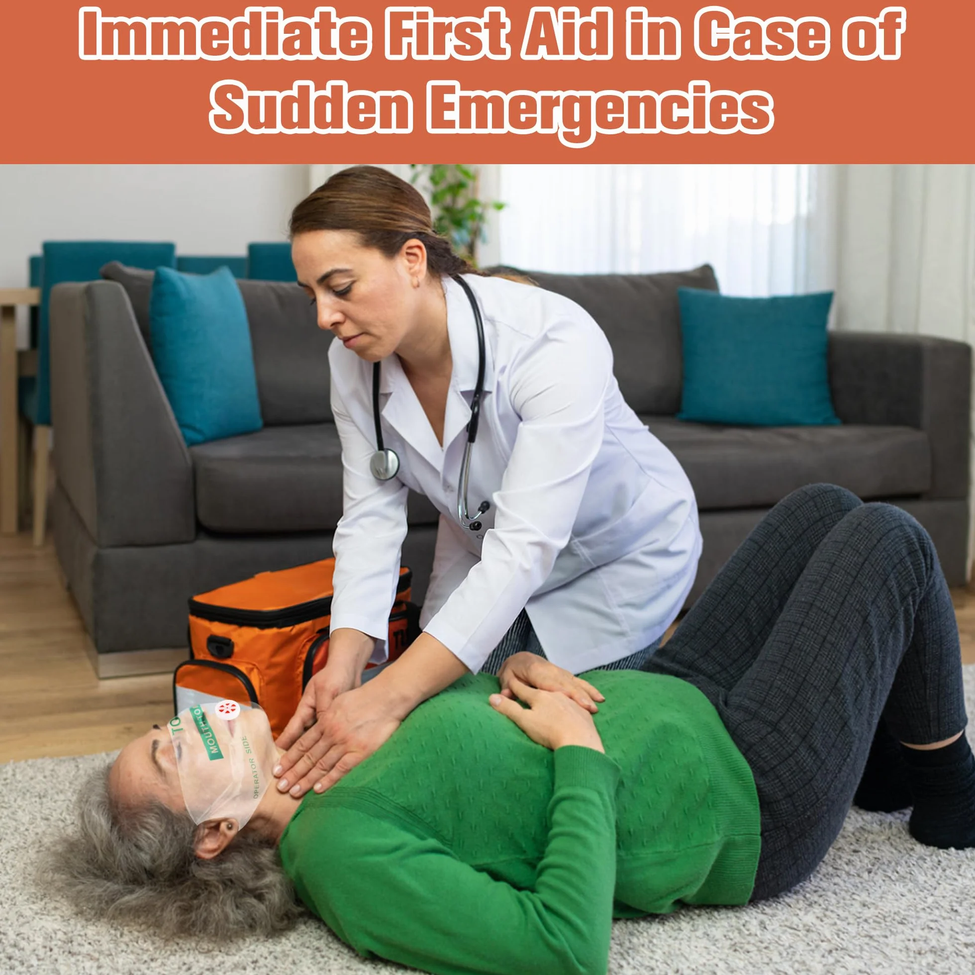 Pocket Mask Primo Soccorso Mascherine Rianimazione con Portachiavi CPR Face Shield Usa e Getta Kit Emergenza