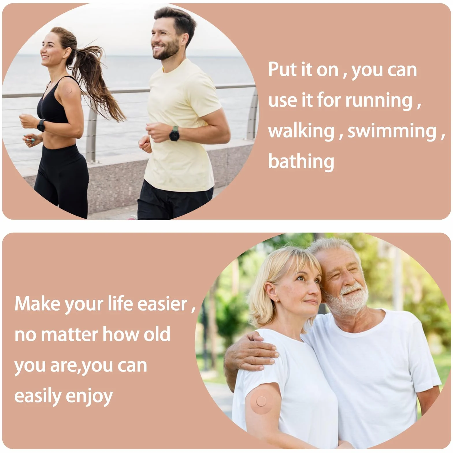 50 Pezzi Cerotti Impermeabili per Freestyle Libre 1, 2 e 3 Sensore, Toppe Adesive per Sensore Libre, Patch per Sensore Freestyle per Attività Sportive