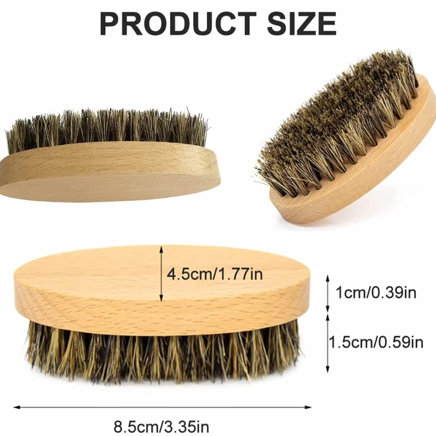 Spazzola per barba, in legno setola con 100% morbido pelo di cinghiale per aiuto, forma la tua barba, ammorbidimento e condizionamento che produce prurito barbe, spazzola per uomo da viaggio