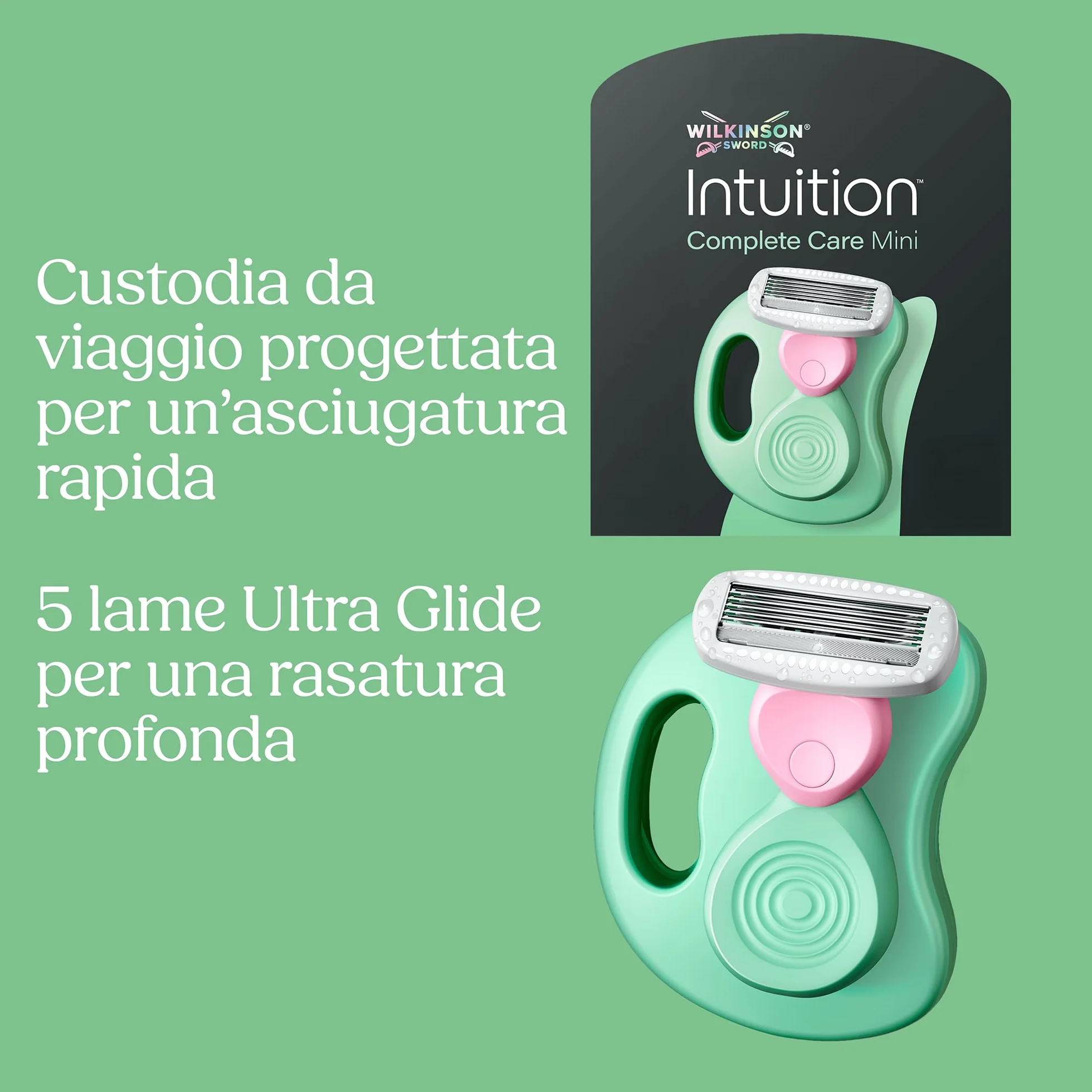 Wilkinson Sword Intuition Complete Care Mini Travel Rasoio Donna