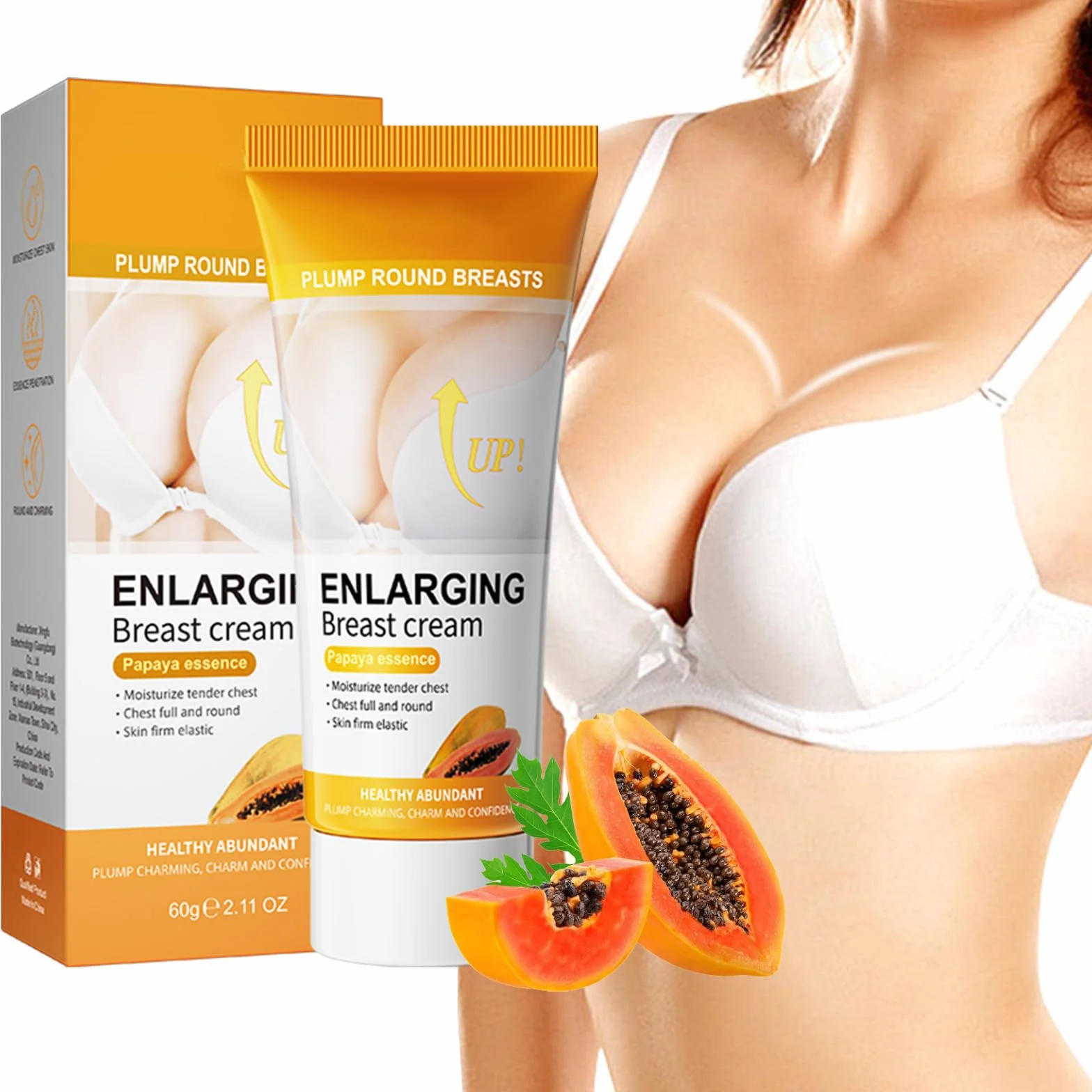 Crema Ingrandimento del Seno 60g, Crema per Sollevamento e Rassodare