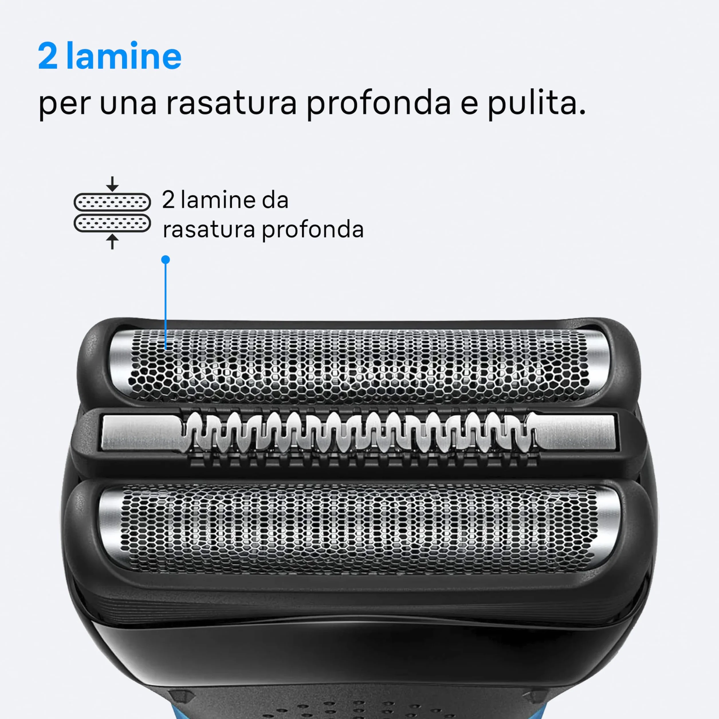 Braun Serie 3 Rasoio Elettrico Barba Wet&Dry 3 Lame Flessibili 310S Blu