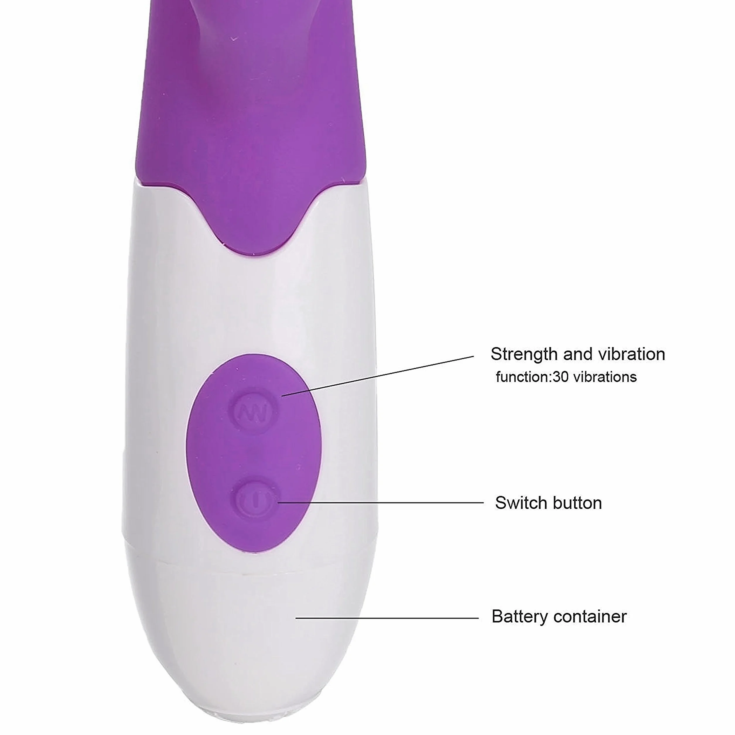 Vibratore Rabbit Stimolatore Clitoride Punto G ToyAmour T0002 Bunny Elegance per Doppia Stimolazione Vaginale e Anale