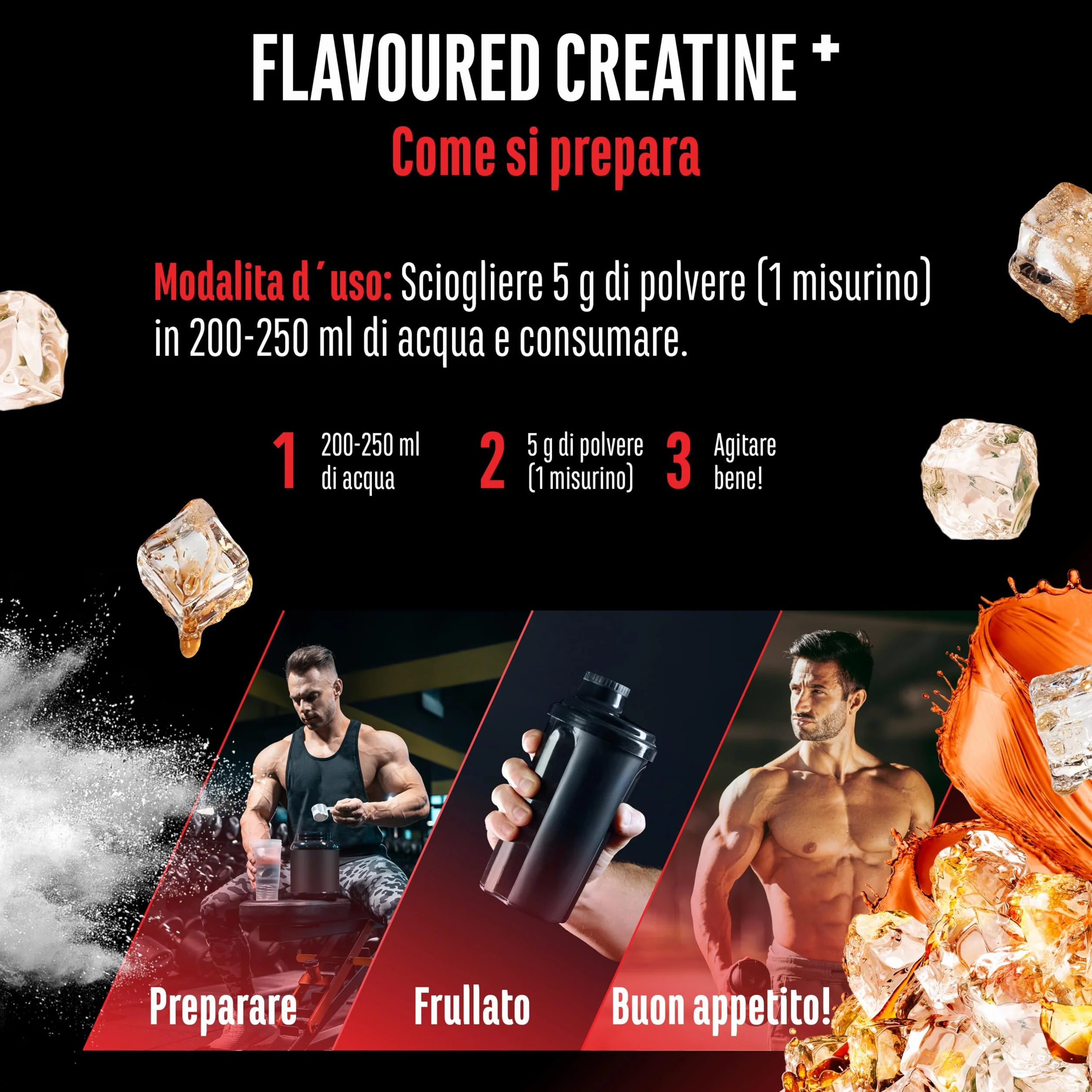 Flavoured Creatine polvere - 550 g - creatina monoidrato + L-taurina - creatina micronizzata aromatizzata - senza zuccheri & ottima solubilità - vegano (Cola)