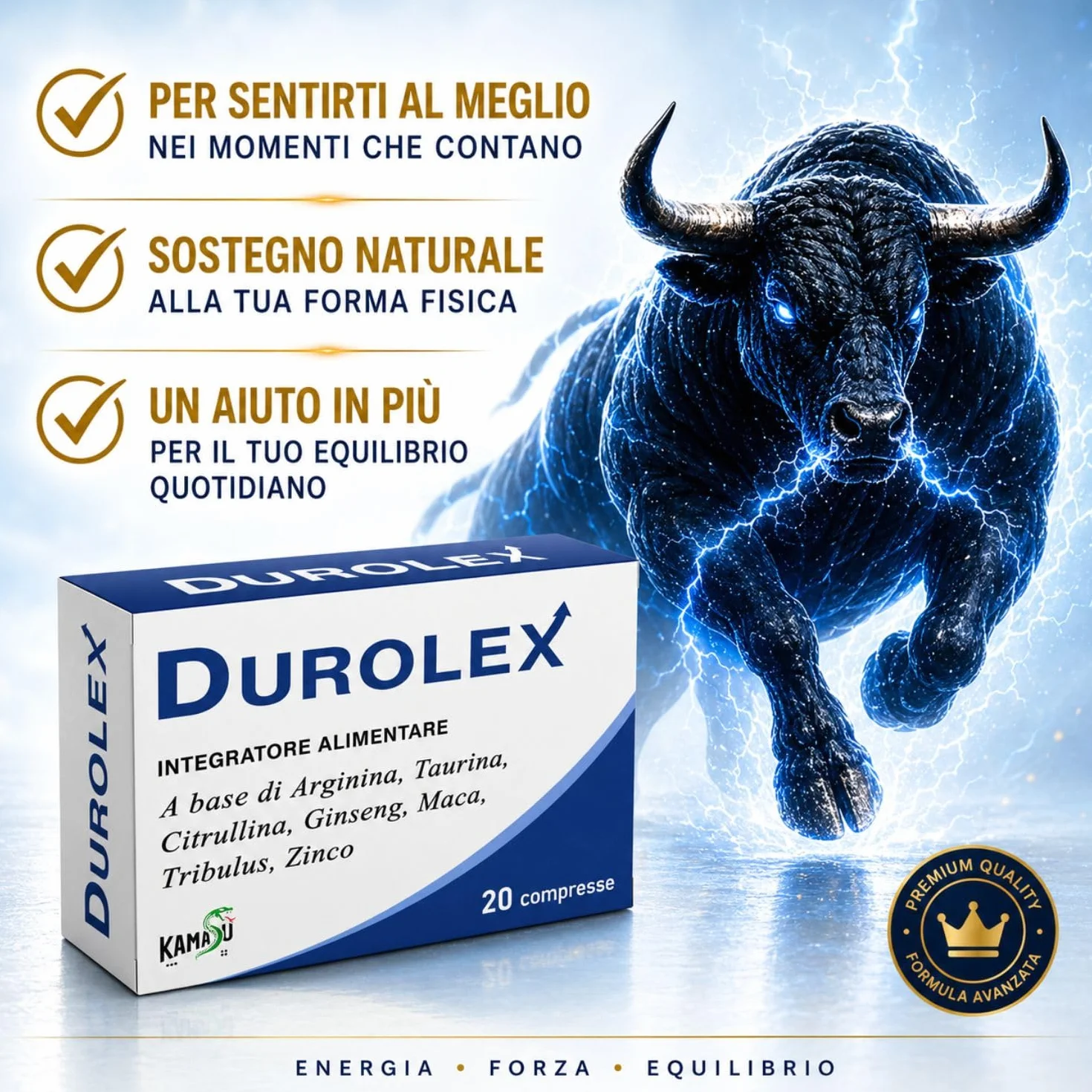 Integratore Naturale con Arginina Taurina Citrullina Ginseng Maca Tribulus Terrestris per Benessere Muscolare