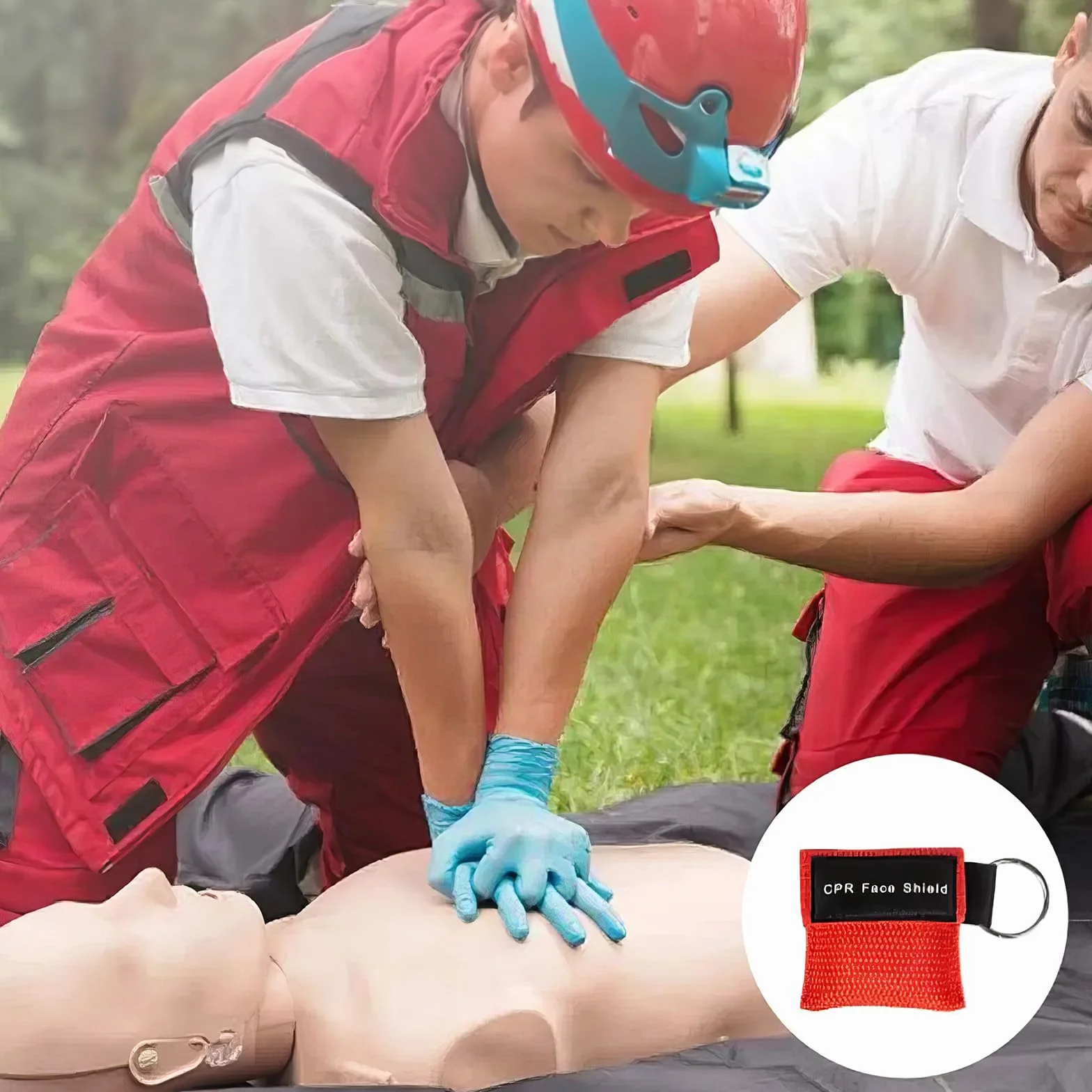 Maschera di respirazione Primo Soccorso 4 PCS CPR Face Shield Adulti Bambini Emergenza