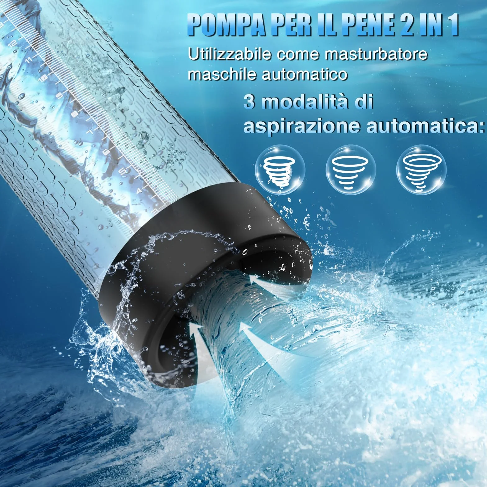 Pompe del Pene Giocattoli Sessuali Maschili - Masturbatore Elettrico Ingranditore del Pene per Uomini, Estensore a Pompa a Vuoto Sextoy con 4 Modalità di Aspirazione, Anello del Pene per Adulti