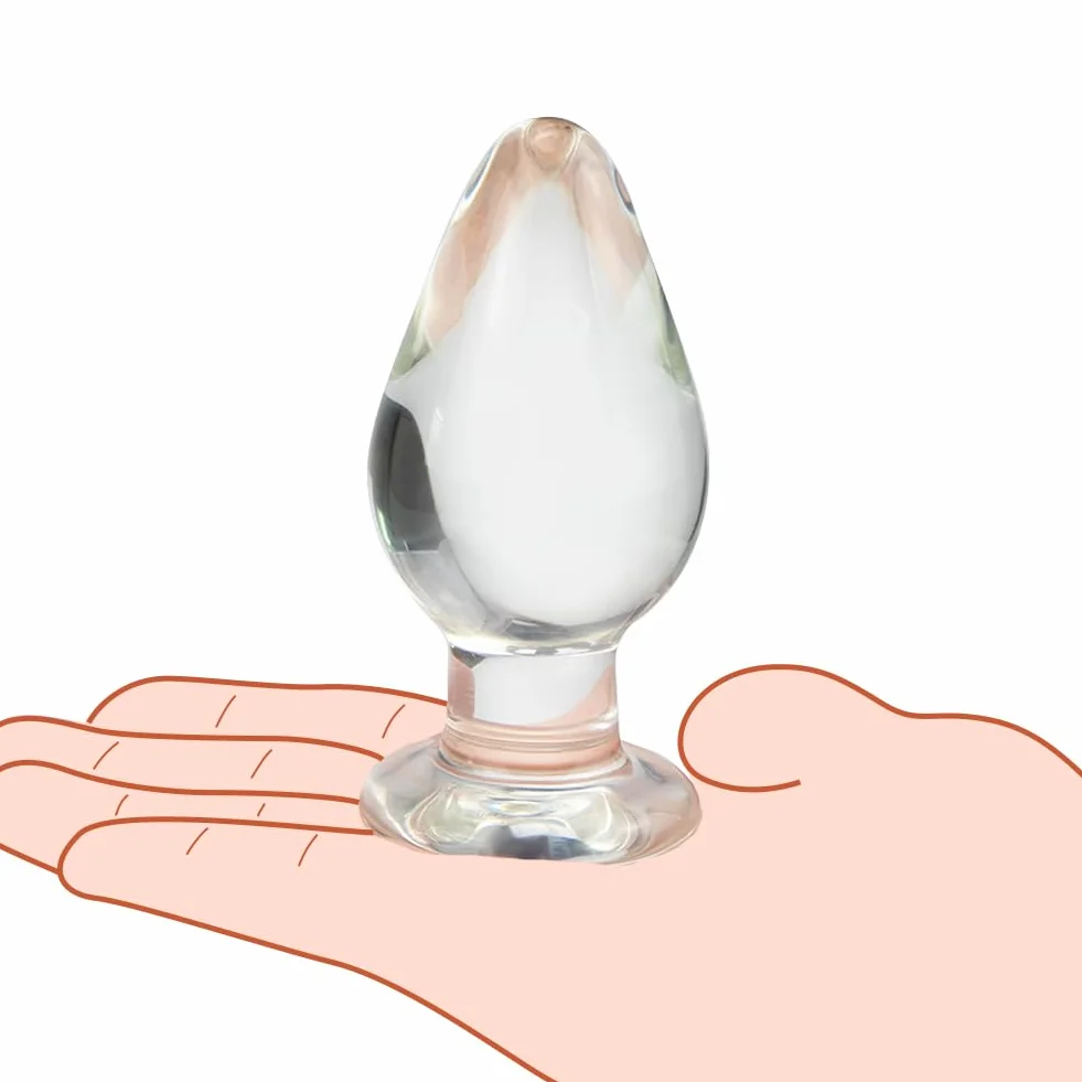 Plug Anale in Vetro Crystal Glass Plug Giocattolo Sessuale 10 * 4 cm Giocattolo Anale Principiante per Donne e Uomini Masturbazione Stimolazione del Punto G Plug Anali Giocattoli Sessuali