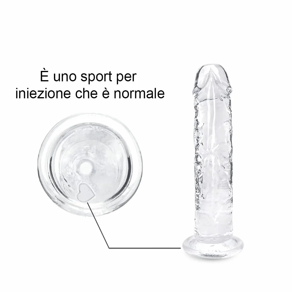 Piccolo dildo per donne, 18 cm, morbido e realistico, giocattolo sessuale per principianti, gelatina, con tettarella per coppie, adulti e giochi erotici