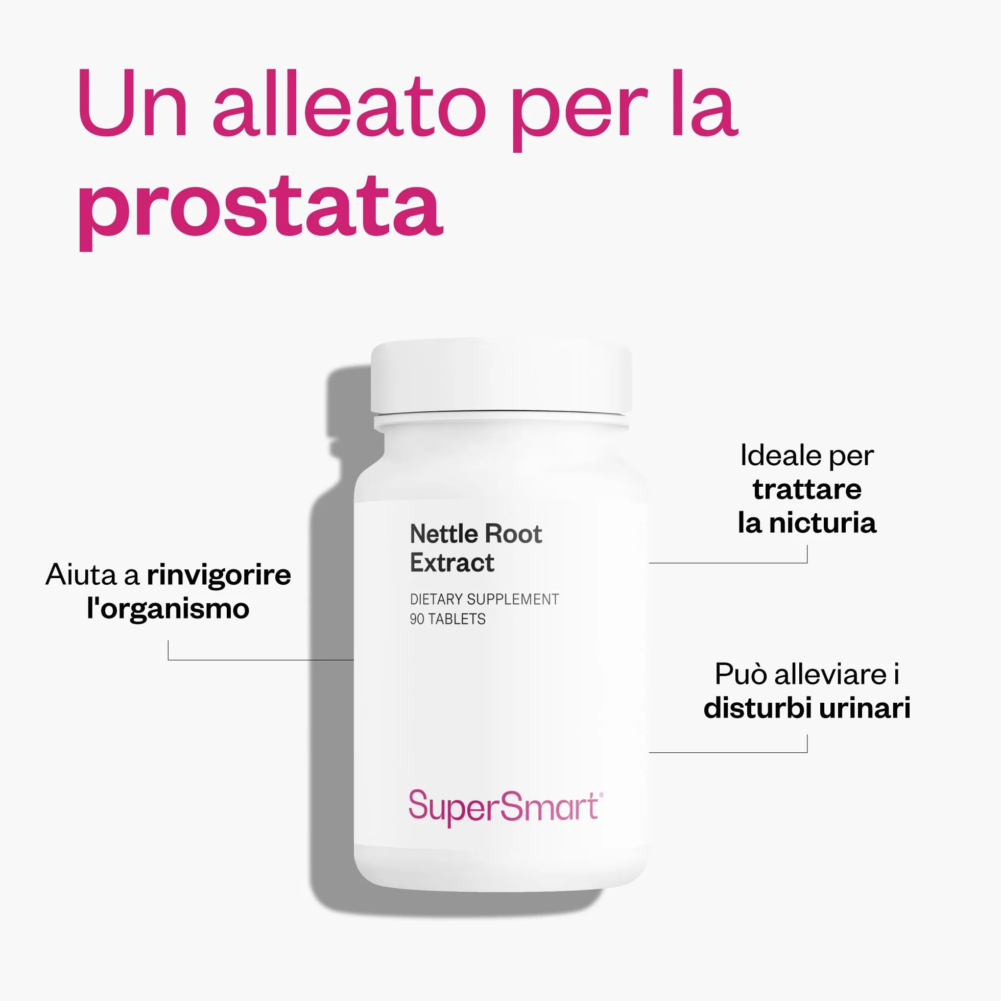 Supersmart Nettle Root Extract - Natural Prostate Health Supplement