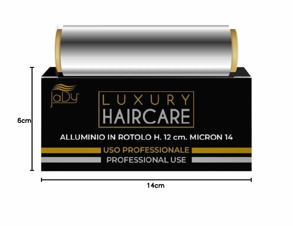 JaDy Rotolo di Stagnola per Parrucchieri Alluminio 12 14 Micron Uso Professionale