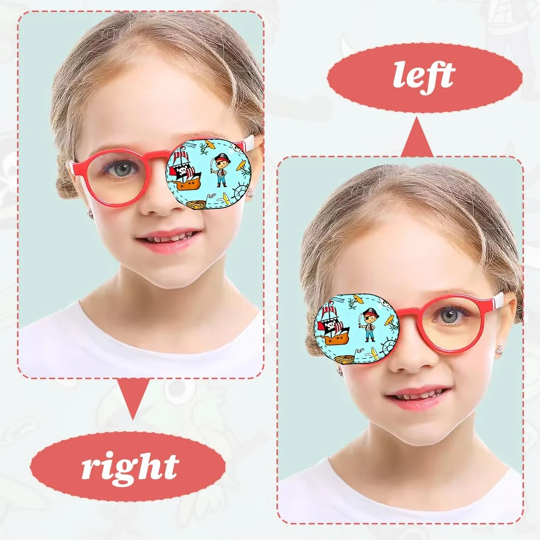 Occhielli Riutilizzabili per Bambini per Trattamento di Occhio Pigro, Amblyopia e Strabismo 10 Pezzi (Cartoni Colorati)