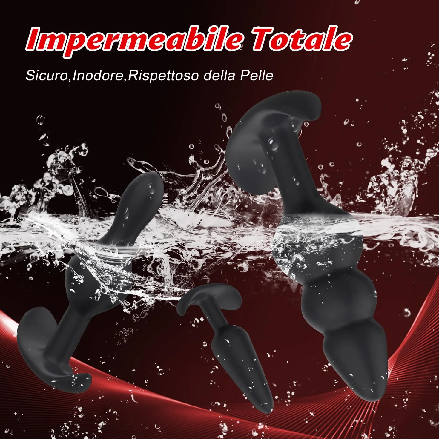 3PCS Plug Analesex Kit Sex Toys Sessuali per Donna Uomini Plug Anale-dilatatore Donna Uomo Dildo Anale Plug Butt Plug Anali Silicone Giocattoli Sexytoysys Donne Uomo Coppia Dilatatori Anali SexToy