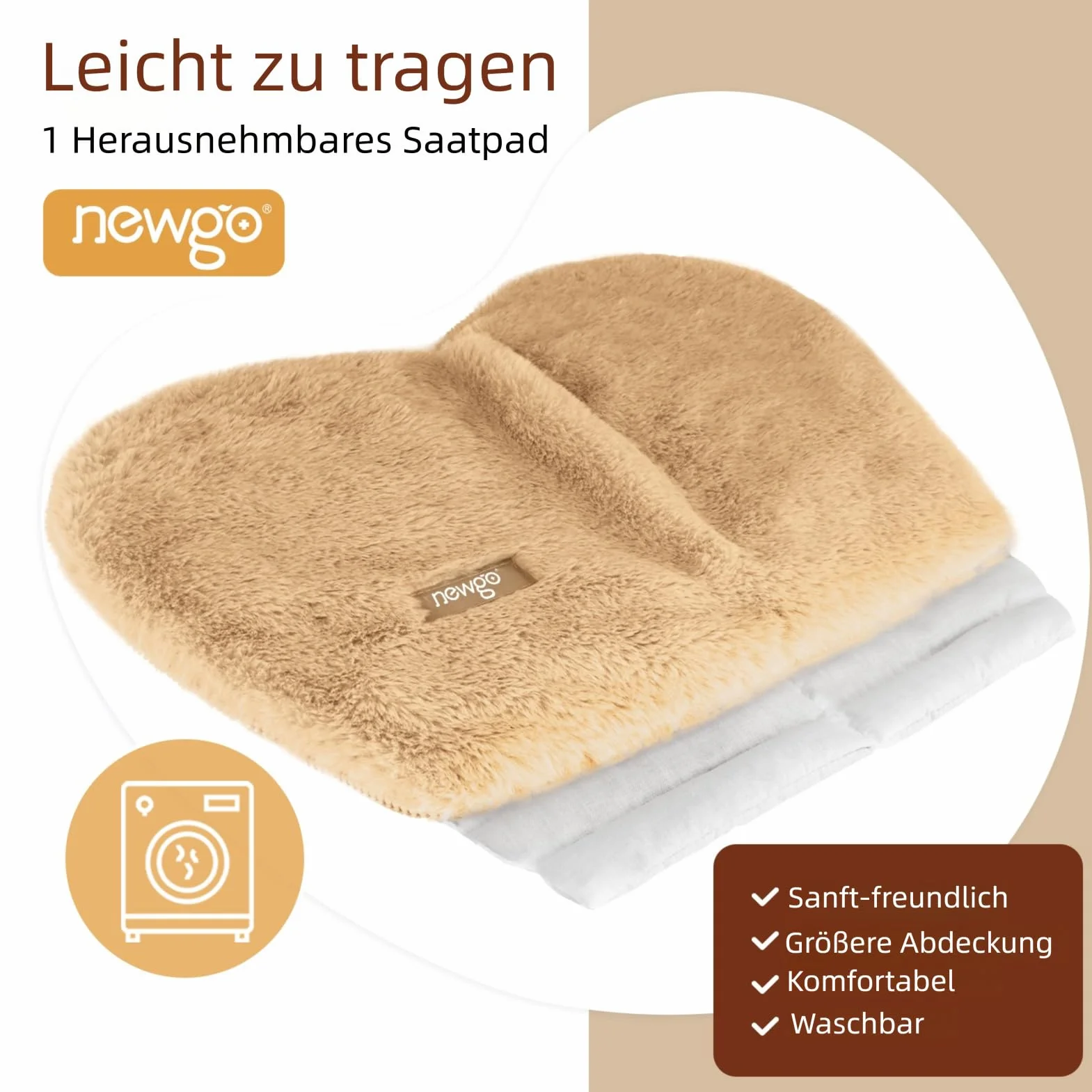 NEWGO Guanti Riscaldanti per Microonde per Mani e Dita, Guanti Termici (1 Paio) con Calore Umido Naturale, Morbido Tessuto, Rimovibili