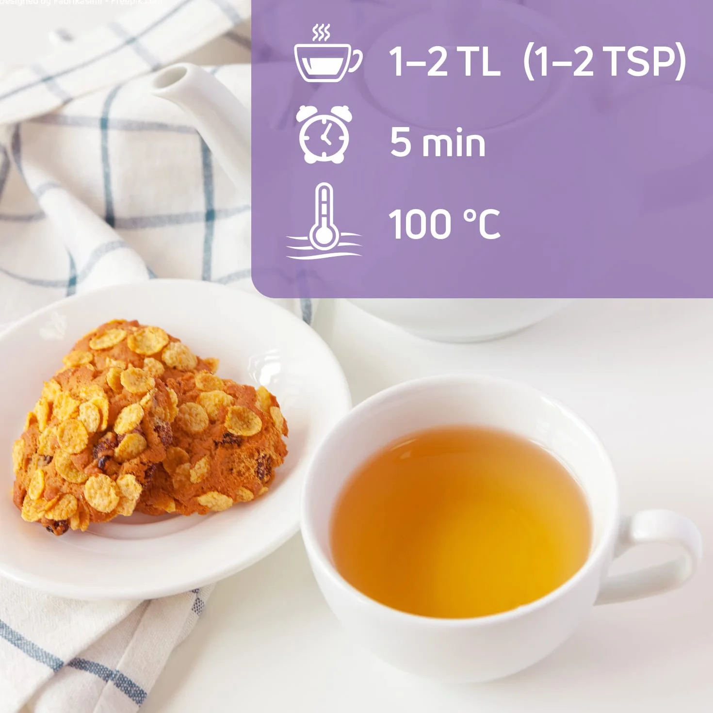 Tè per la menopausa, in qualità biologica per la menopausa e le vampate di calore con trifoglio rosso, 100 g (circa 40 tazze)