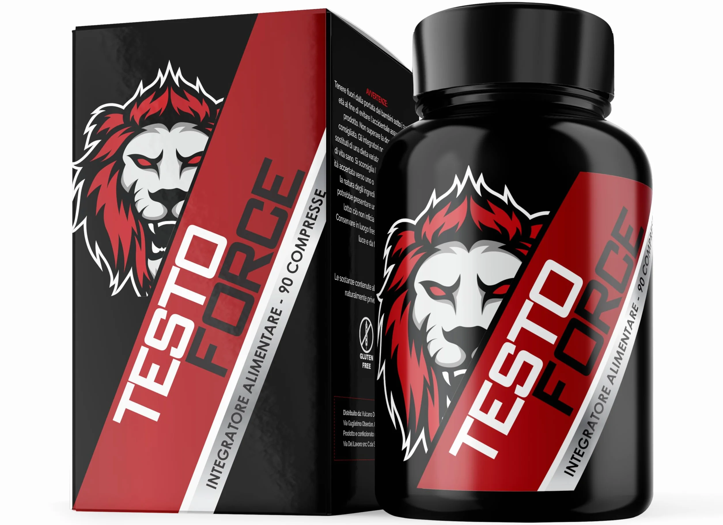 TESTO FORCE | 90 Compresse | Azione Rapida e Potente | Aumento Massa Muscolare Uomo, Alto Dosaggio di Tribulus Terrestris, Maca Peruviana, Ashwaganda, Zinco