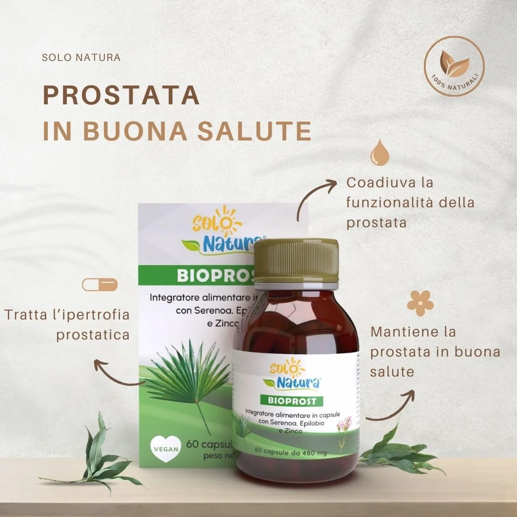 Bioprost Integratore Prostata Naturale Serenoa Repens Ortica Epilobio Agnocasto Zinco 60 Capsule Vegetali