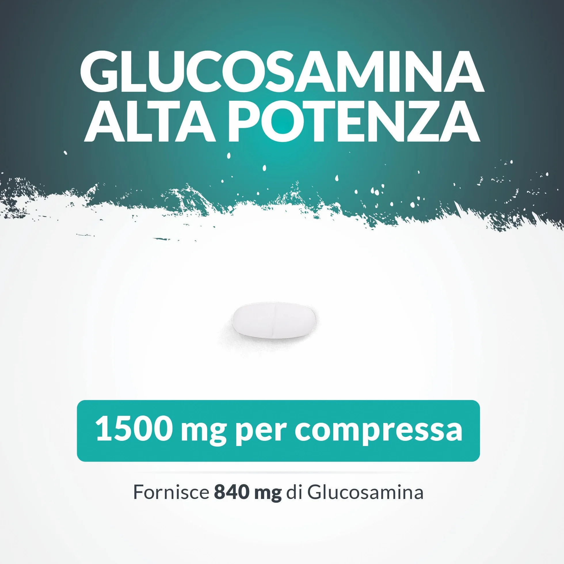 Glucosamina Solfato 1500 mg 2KCl Alto Dosaggio - 365 Compresse non Capsule - 1 Anno di Durata - Integratore per Articolazioni - Prodotto in Europa - Nu U Nutrition