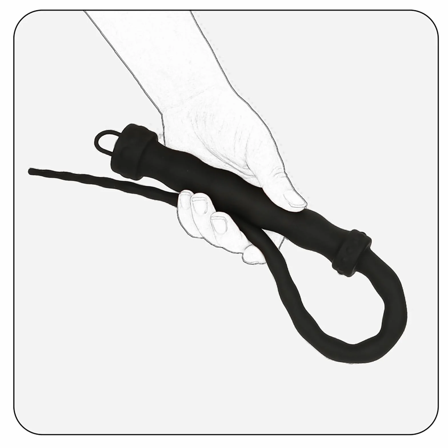 Frusta Per Sculacciate SM Silicone Bondage Pagaia Sessuale Cosplay Giocattoli Sessuali Coppie (Black)