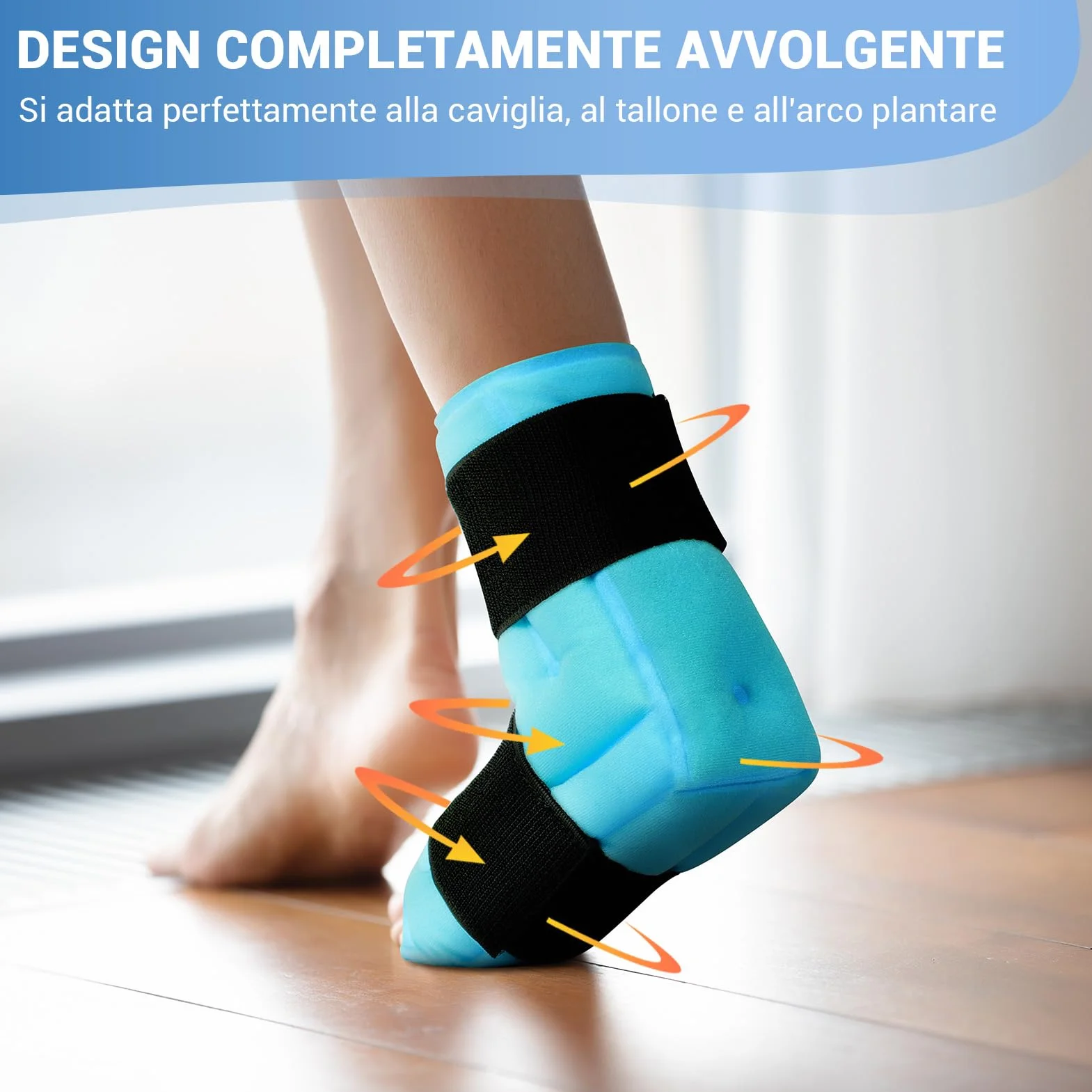 Comfytemp Impacco di Ghiaccio per Caviglia e Piede, Terapia Calda e Fredda per Fascite Plantare, Distorsione, Gonfiore, 1 Unità