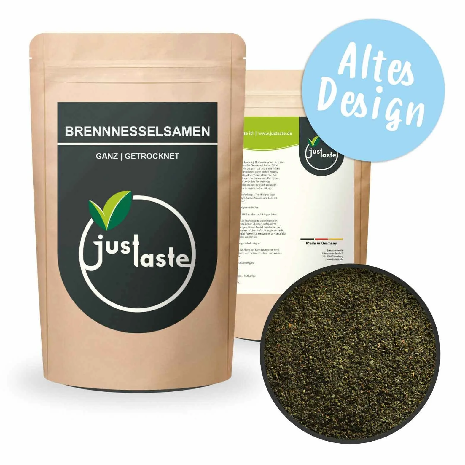 Semi di ortica interi 1 kg Germinazione Vegano Cibo crudo