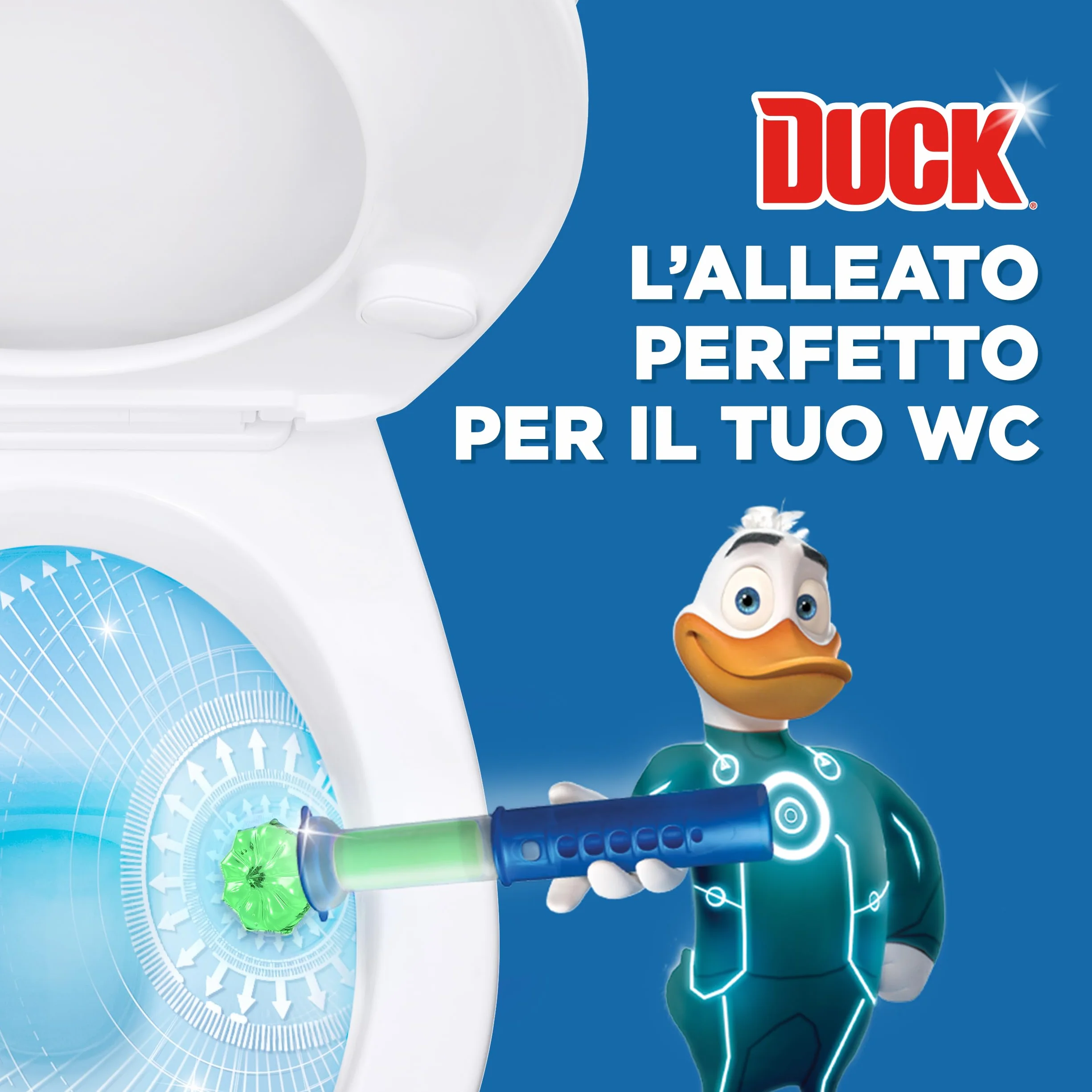 Duck Fresh Discs Gel Igienizzanti WC Fragranza Lime 5 Applicatori 30 Dischetti