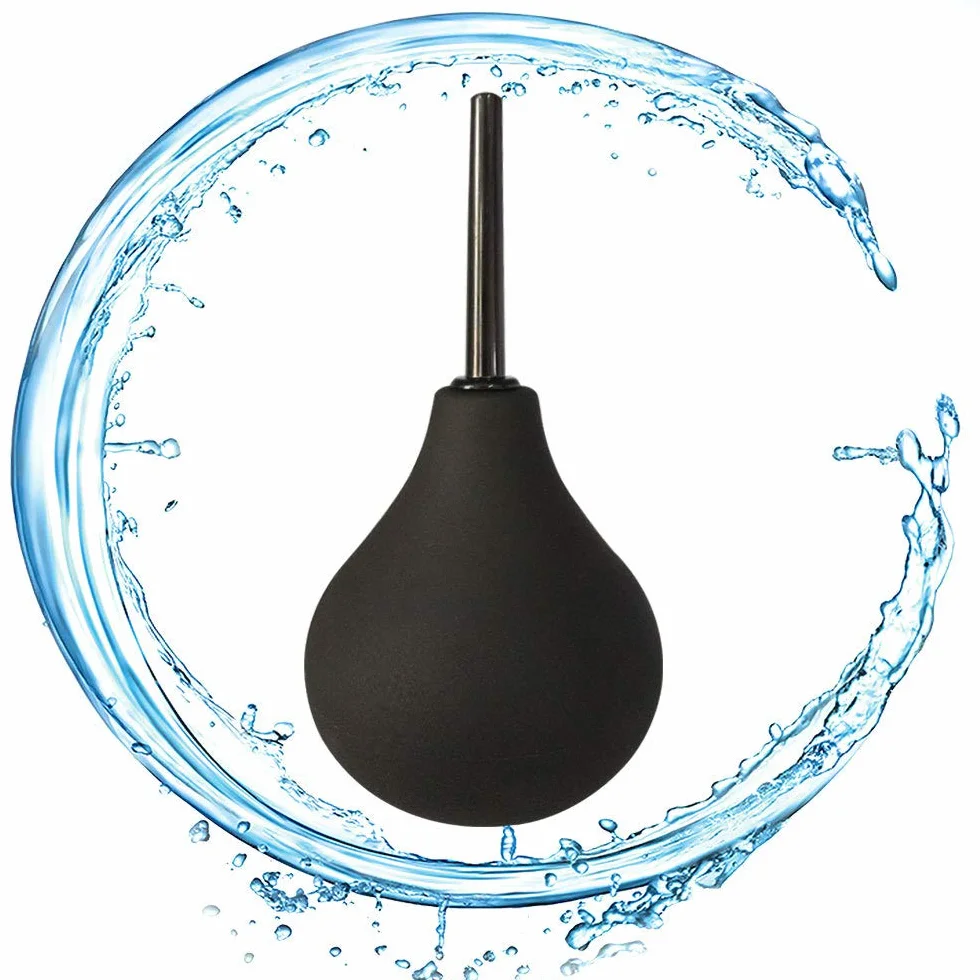 Doccia per clistere in silicone riutilizzabile 160 ml nero 15,5 x 7 cm