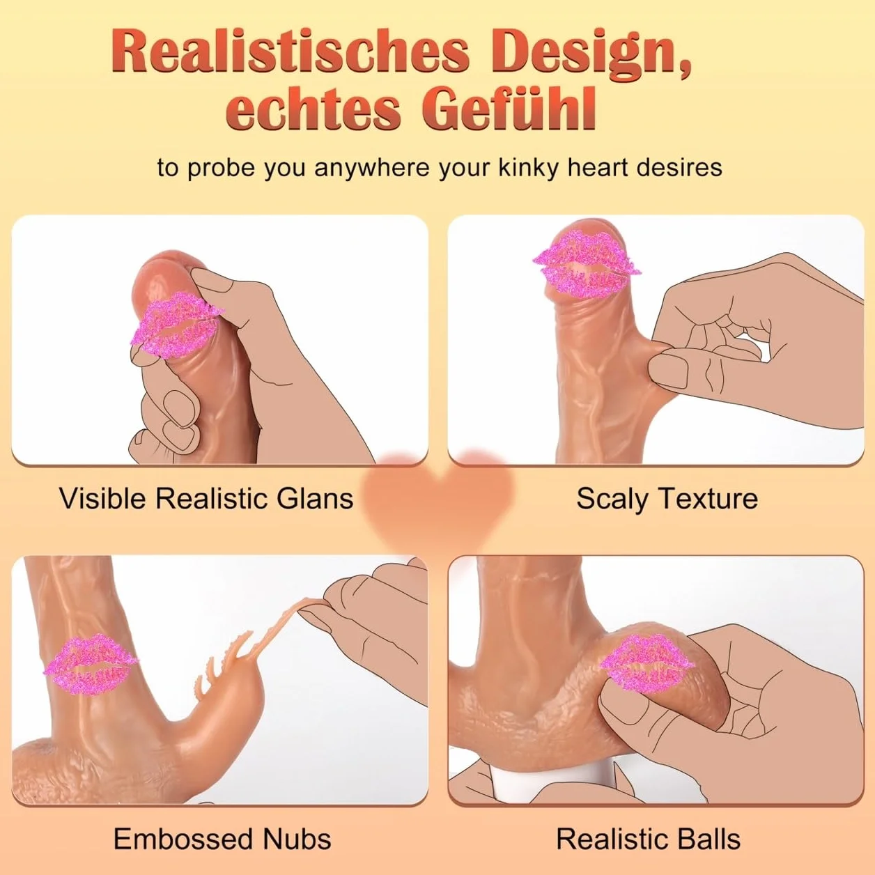 Dildo Vibratore Realistico Sex Toys, Dildo Anale Vibratore Punto G Con Telecomando, Vibratore Per Coppia Sex Toy Sex Machine