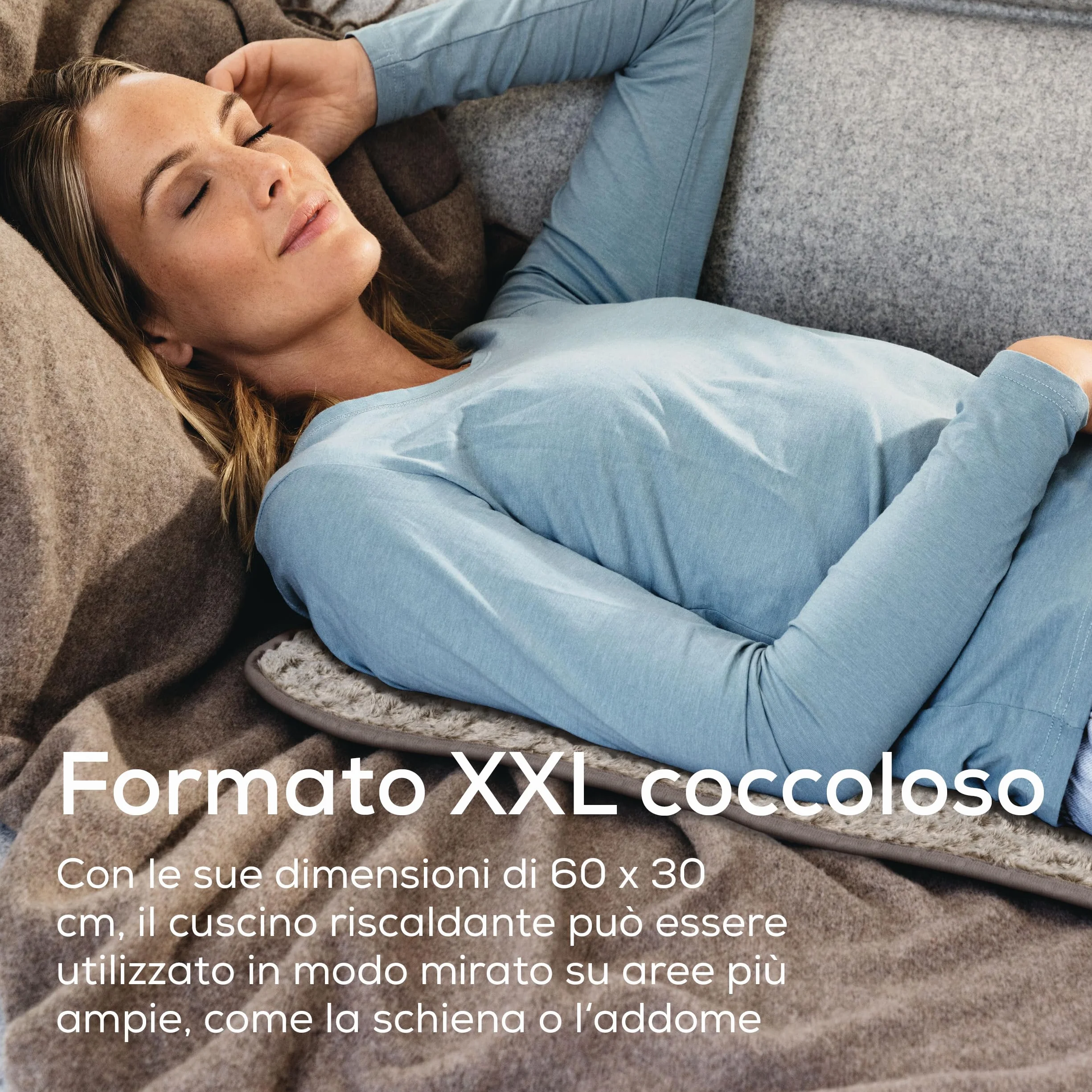 Beurer HK 123 Nordic termoforo XXL, ultramorbido e traspirante, 3 livelli di temperatura, riscaldamento rapido, spegnimento automatico, lavabile in lavatrice a 30°C, 60 x 30 cm, prodotto in Europa