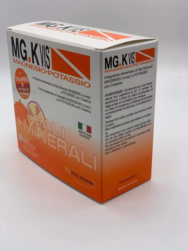 MG. K Vis Potassio, in Polvere, 30 bustine Arancio, Gluten Free